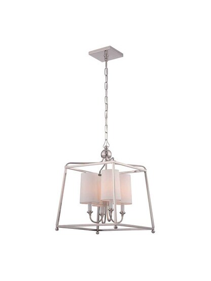 Sylvan 4-Light Pendant in Polished Nickel.